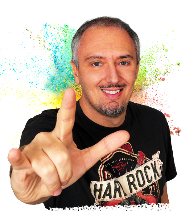 Stefano Tansini con maglietta hard rock cafe